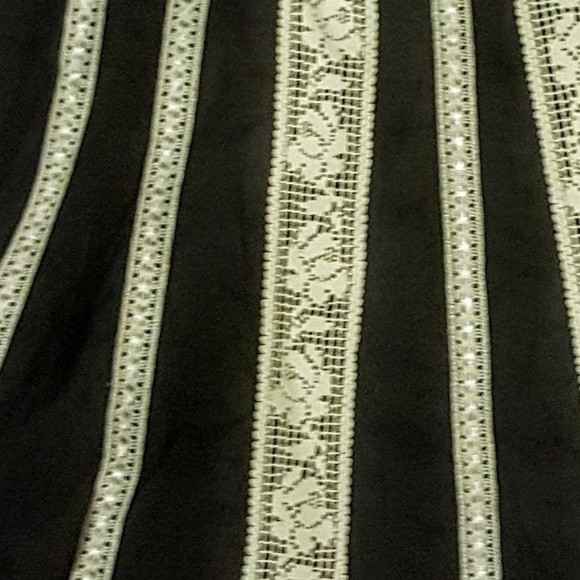 ANTHROPOLOGIE Vintage ODILLE Black Lace Retro Skirt Sz 2 - Picture 5 of 6